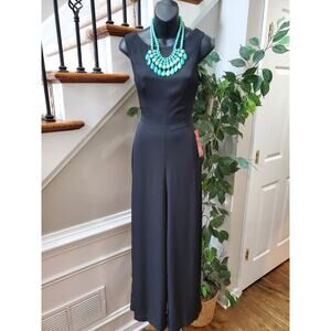 TRUTH & Fable Women's Black Sleeveless Round Neck Drawstring Jumpsuit Size 2XS